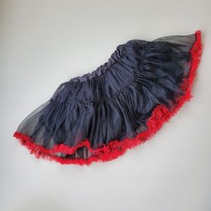 Black with red trim tutu skirt